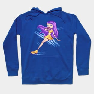 Purple haired girl Hoodie